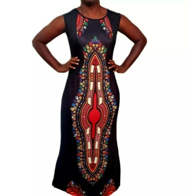 black dashiki dress