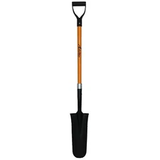 Ashman Drain Spade Shovel 1 Pack- 48 Inches Long Handle Spade with D Handle Grip