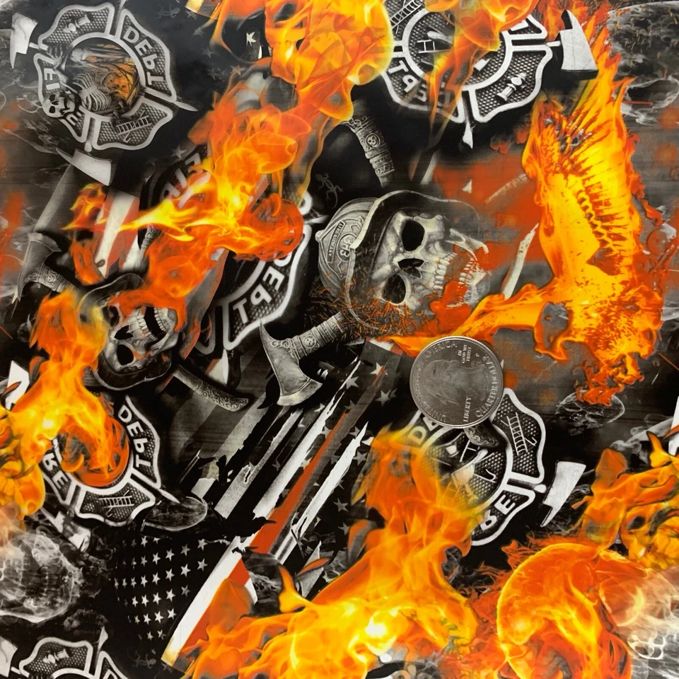 水转印膜 消防员头骨 水浸浸 7' x 20 — 第 4/4 张图片