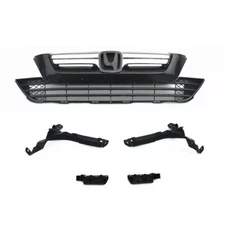 For Honda CRV CR-V 2007-2009 Front Bumper Upper Grille + Lower Grille Chrome