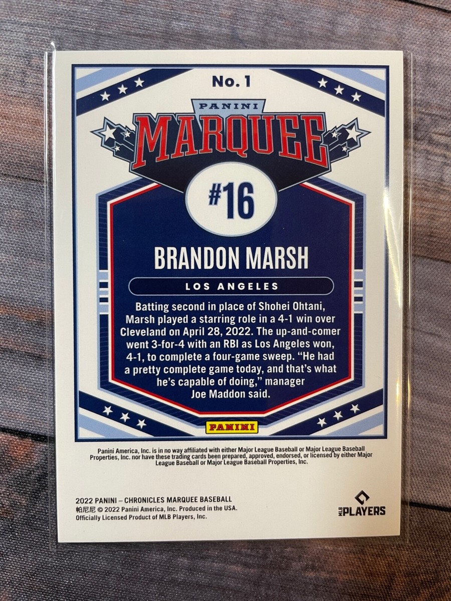 2022 Panini Chronicles Marquee Brandon Marsh RC #1 Philadelphia