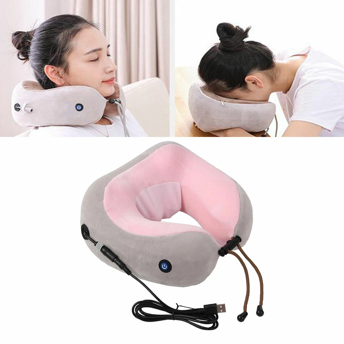 Massaging top neck pillow
