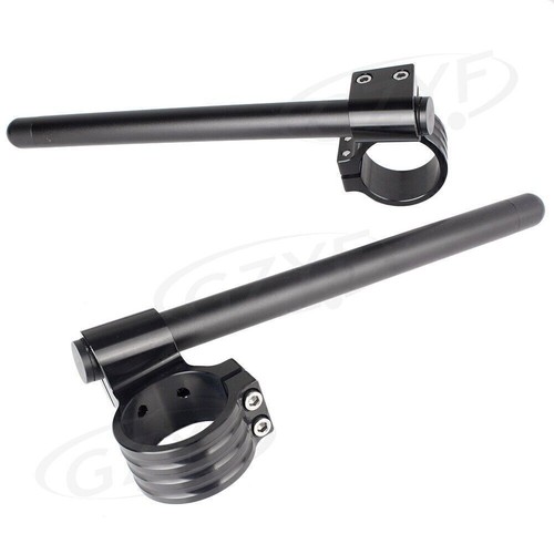 Clip On Handlebar Replacement Fit 52MM Fork Tube Black Motorcycle eBay