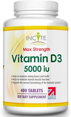 Vitamin D3 5000Iu VIT D3- 400 Easy Swallow Micro Tablets, High Strength ...