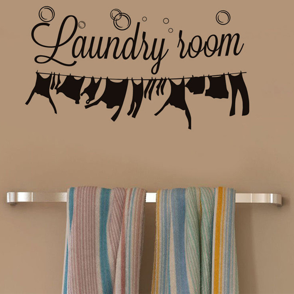 Home Decoration Mural Art Laundry Room Self Background PVC Wall Sticker