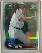 BRADY AIKEN 386/499 First Bowman Chrome 2016 Refractor CLEVELAND INDIANS