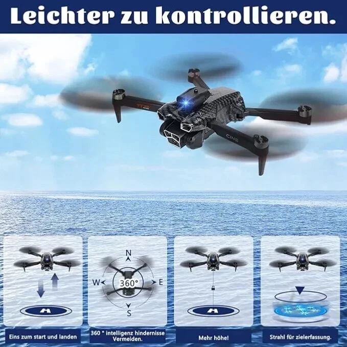 Drohne mit Kamera 4k WiFi FPV Übertragung Faltbare Drohne 2 Akku Lange Flugzeit - Bild 3 von 4
