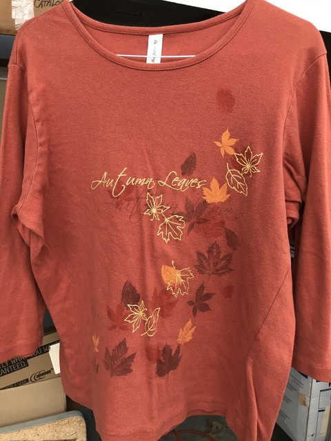 autumn coloured tops