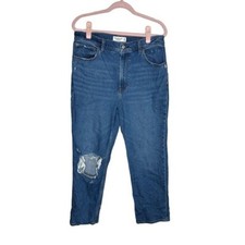 Abercrombie Fitch The Ankle Straight Ultra High Rise Jeans Size 14/32