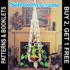 Vintage Craft Course Pub. HH-13 "Soft on Macrame" Indoor Macrame w Softer Cords