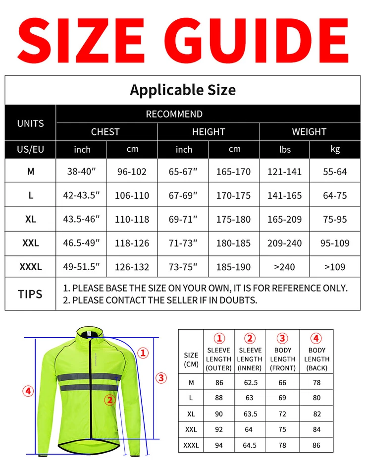WOSAWE Men Cycling Reflective Hooded Jacket Bike Riding Sports Hoodies Windproof - Image 2 of 4