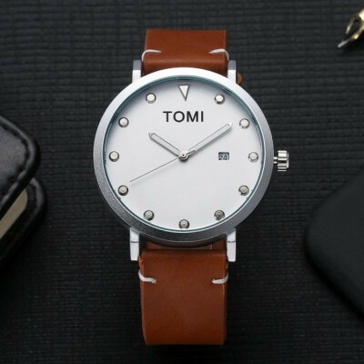 Orologio Tomi Da Polso Per uomo Analogico Con Datario e Cinturino in Vera Pelle