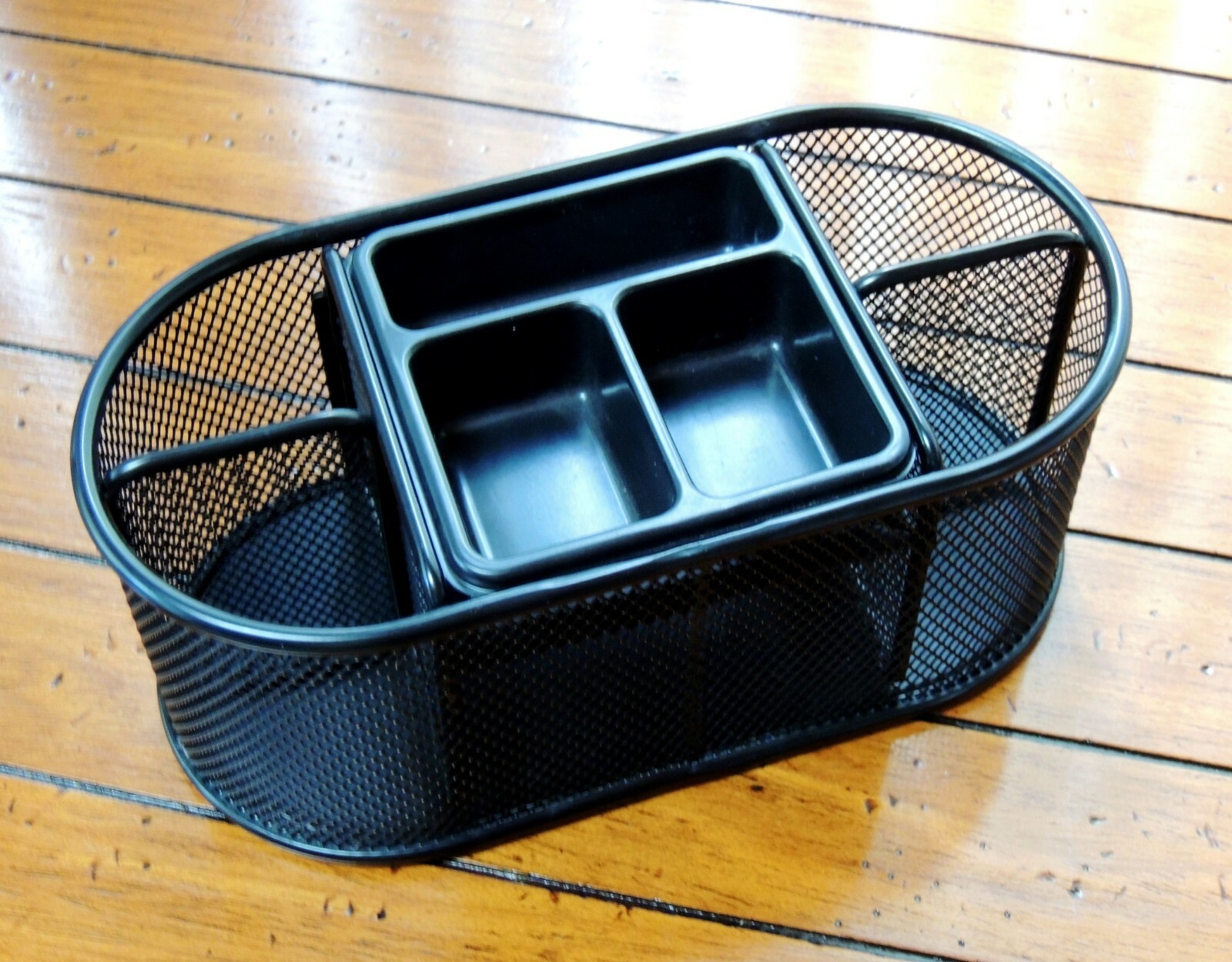 Swinton Avenue Trading Black Metal Mesh Oval Desk Organizer Supply