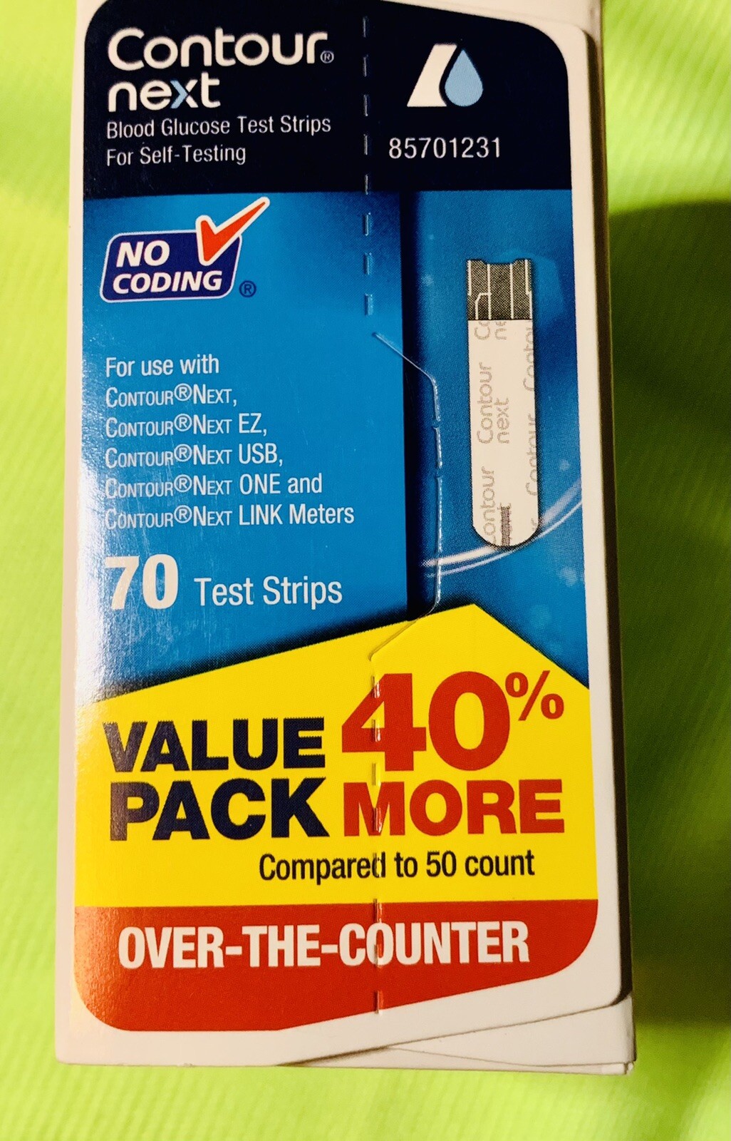 Contour Next 7278 Blood Glucose Test Strips70 Count/Ascensia/Self Testing/BNIB! 301937278709 eBay