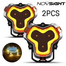 Novsight 3 Led Work Light Pod Flood Truck Jeep Suv Pickup Off Road Spot Lamp