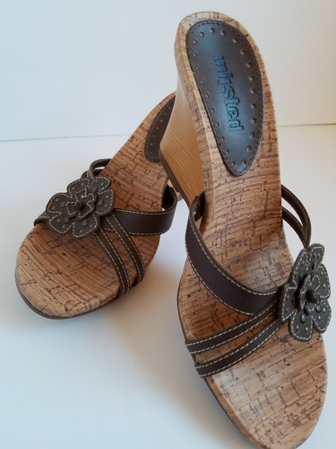Foral Wedge Sandals Heels Shoes EUC | eBay