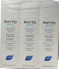3 PHYTO DETOX Pre-Shampoo Purifying Mask 4.40 oz Each NIB FACTORY SEALED 287 