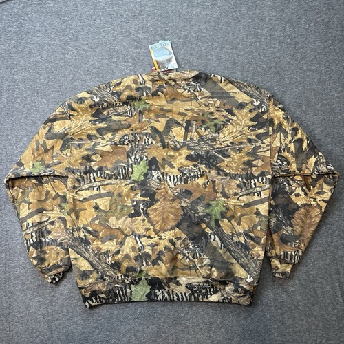 Vintage Jerzees Camo Sweatshirt Mens 2XL Pullover Crewneck Mossy Oak NWT - 第 2/7 張圖片