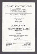 Louis Calhern "THE MAGNIFICENT YANKEE" Sylvia Field 1947 St. Paul Broadside