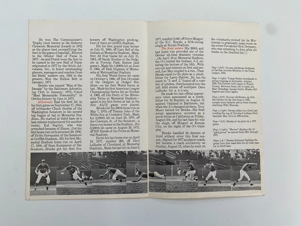 Official Program "Thanks Brooks" Day 9/18/77 - Image 4 of 4