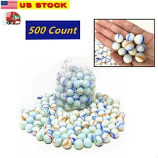 Lot of 500 Glass Marbles 6 lb Glass 5/8" 16mm Bulk Wholesale Toy Sling Shot Ammo