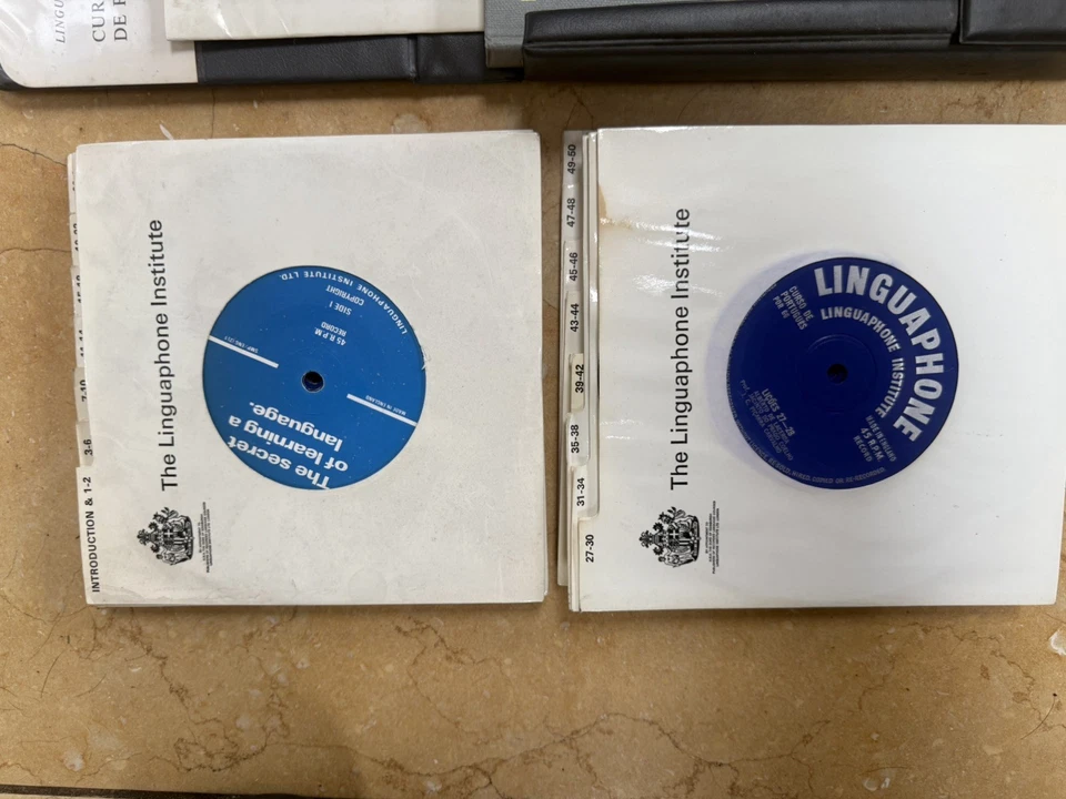 Vintage Linguaphone Portugese Course On 45 RPM Vinyl Records 1960's - Image 4 of 4