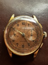 CONOGRAFO SUISSE, Landeron 48 anni 40 ORO ROSSO 750 18KT quadrante ottimo