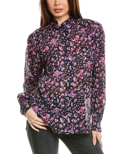 Isabel Marant E'toile Silk-Blend Blouse Women's Black 34