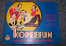 Vintage Kopeefun Magic Copy Paper Kit 1940 Has paper  original rubbing stick