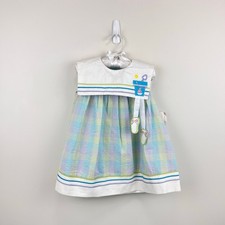 Vintage Youngland Pastel Seersucker Beach Dress 24 Months NWT