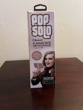 Pop Solo Bluetooth Karaoke Microphone Rose Gold / White - BRAND NEW