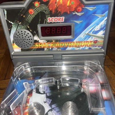 Vintage 1990s Space Adventure Electronic Table Top Digital Pinball Machine Game