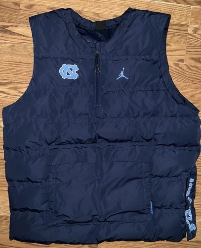 Jordan North Carolina Tar Heels Navy Blue Puffer Vest XL - product listing photo