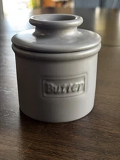 The Original Butter Bell Crock Ceramic Gray