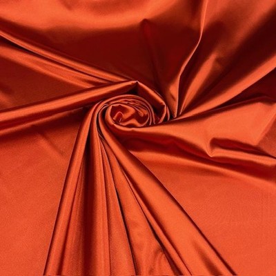 Stretch Satin Charmeuse Dark Rust Fabric 58 Inch Silky Wedding Material