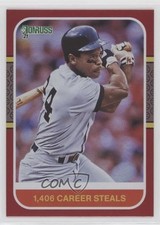 2021 Panini Donruss Retro 1987 Variation Holo Red Rickey Henderson #247 HOF 7u4