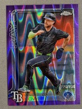 2025 Topps Chrome Brandon Lowe #113 Purple RayWave Refractor /250