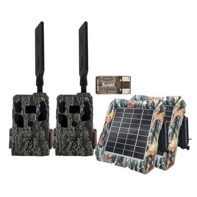 Browning Trail Camera Wireless Pro Scout Max 46MP and Solar Power 2-Pack Bundle