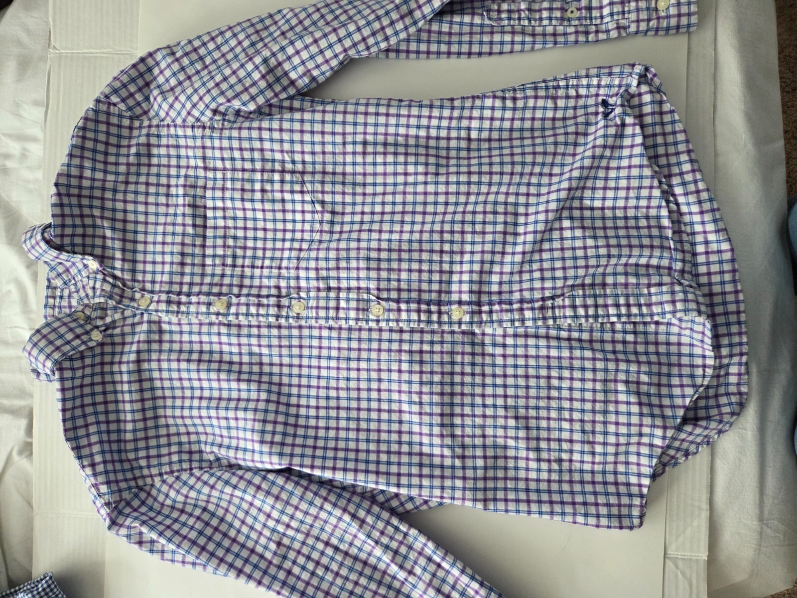 American Eagle Womans Button Down Gingham Shirt XS - image 5