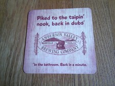 Boontling Beer Coaster Folk Language Anderson Brewing Boonville CA Collectible