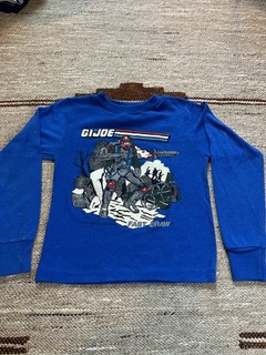 T shirt manica lunga Hasbro GI JOE Fast Draw 1987 vintage bambini RARA