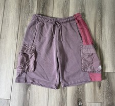 Adidas French Terry Shorts Mens Size Medium Purple Colorblock Sportswear HZ9702