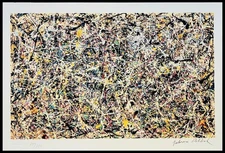 Jackson Pollock action painting COA firmata numerata a mano 180 (Mark Rothko]