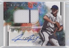 2022 Panini Chronicles Origins Rookie Jumbo Material 44/99 Aaron Ashby Auto 0s3