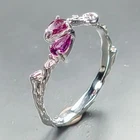 Jewellery Natural Rhodolite Ring 925 Sterling Silver Size 8 /R463008