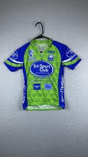 Louis Garneau Tri-Sport Club Fayetteville Cycling Jersey Mens XS Green USA Made
