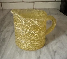 Vintage Color Craft Spaghetti String Rubber Coated Yellow Creamer Pincher MCM