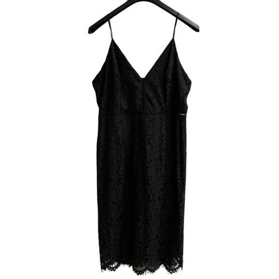 Astr The Label Dress Womens  XL Black Lace Babydoll Midi Witchy Y2K Whimsigoth
