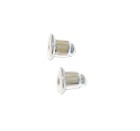 5.10mm Secure aluminium on silicon rubber pair earrings studs back — photo 2