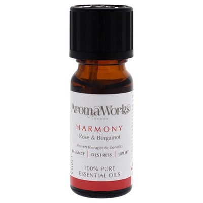 Aromaworks Harmony Essential Oil 10 ml | Soothing Aroma of Rose Geranium & Berga